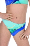 Destira Tidal Wave Aqua Bikini Bottom In Multi