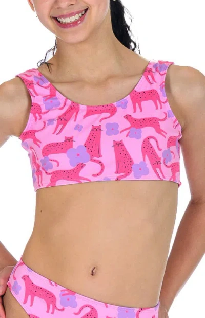 Destira Kids'  Wild Flower Pink Bikini Top