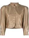 D'estree Amoako Metallic-finish Jacket In Gold