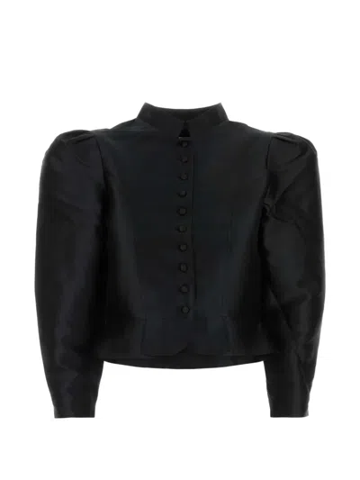 D'estree Amoako Puff-sleeve Jacket In Black