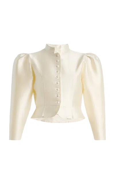 D'estree Destree Amoako Smart Satin Top In Neutral