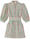 D'estree Amoako Stripe-print Dress In Pink