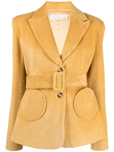 D'estree Andy Velvet Corduroy Blazer In Yellow