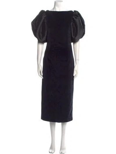 Pre-owned D'estree Bateau Neckline Long Dress W/ Tags In Black