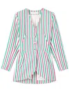 D'estree Bridget Stripe-pattern Blazer In Pink