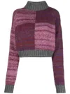 D'estree Damien Mélange-effect Knitted Jumper In Purple