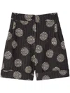 D'estree Daniel Polka-dot Jacquard Shorts In Black