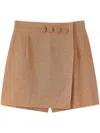 D'estree Decorative Buttoned Shorts In Neutrals