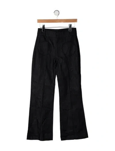 Pre-owned D'estree Flared Pants In Black