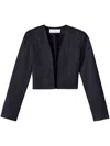 D'estree Helmut Denim Cropped Jacket In Blue