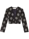 D'estree Helmut Geometric-pattern Print Blazer In Black