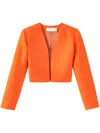 D'estree Helmut Satin-finish Blazer In Orange