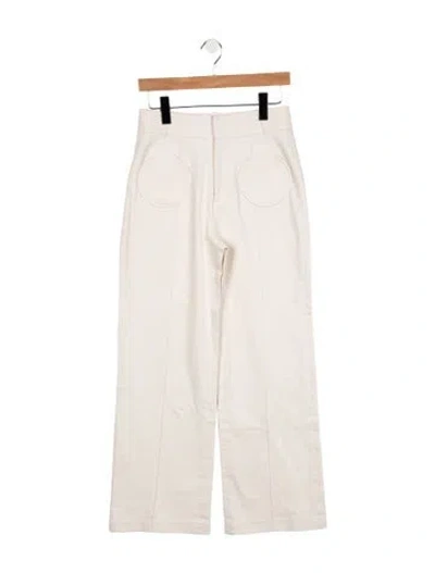 Pre-owned D'estree High-rise Straight Leg Jeans In Neutrals
