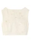 D'estree Jacquard Sleeveless Top In Neutrals