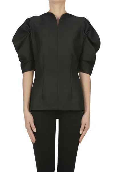 D'estree Janet Crepè Top In Black