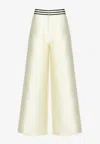 D'estree Lenore Wide-leg Crepe Pants In White