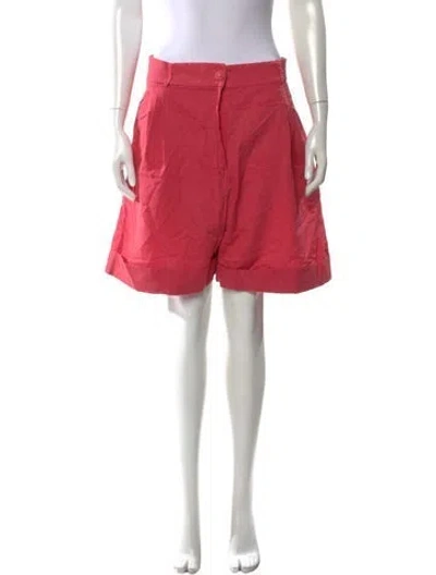 Pre-owned D'estree Linen Knee-length Shorts In Pink