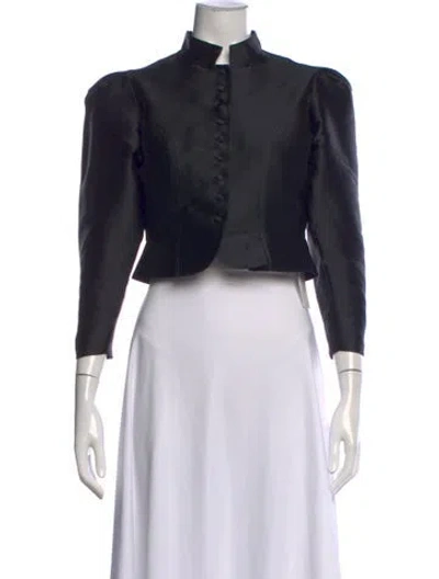 Pre-owned D'estree Long Sleeve Button-up Top W/ Tags In Black