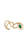D'estree Louise Double Inset-gemstone Ring In Green