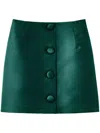 D'estree Lucio Button-up Skirt In Green