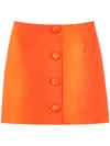 D'estree Lucio Button-up Skirt In Orange