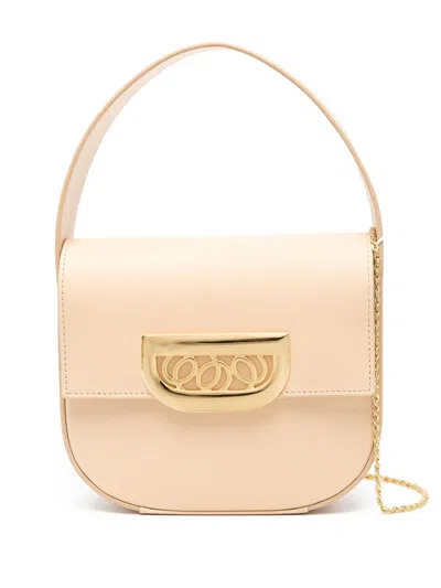 D'estree Small Martin Leather Top Handle Bag In Beige