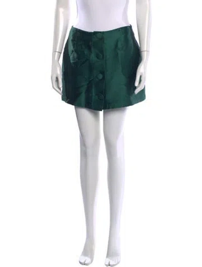 Pre-owned D'estree Mini Skirt In Green
