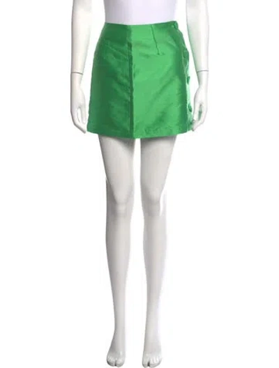 Pre-owned D'estree Mini Skirt In Green