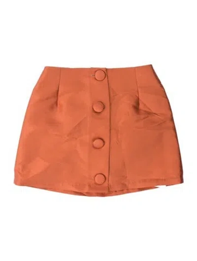 Pre-owned D'estree Mini Skirt In Orange