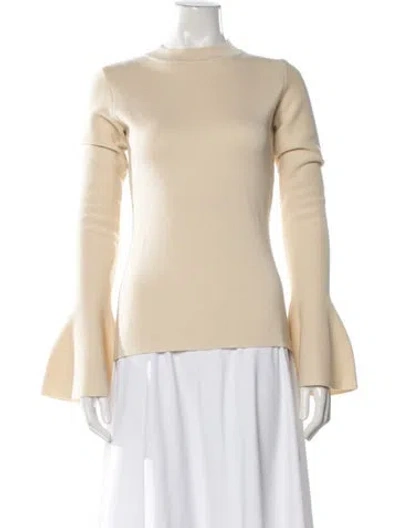 Pre-owned D'estree Mock Neck Sweater In Neutral