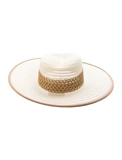 Pre-owned D'estree Natural Fiber Wide Brim Sun Hat W/tags In Neutrals
