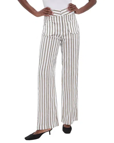 D'estree Destree Olafur Linen Stripes Pants In White