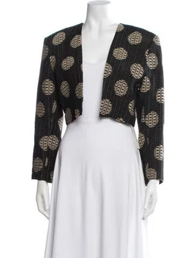 Pre-owned D'estree Patterned Bolero W/ Tags In Black