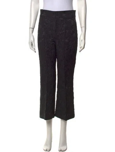 Pre-owned D'estree Patterned Wide Leg Pants In Black