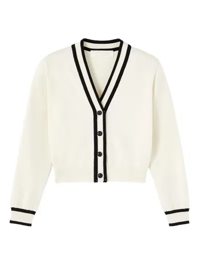 D'estree Paula Cropped Cardigan In Neutral