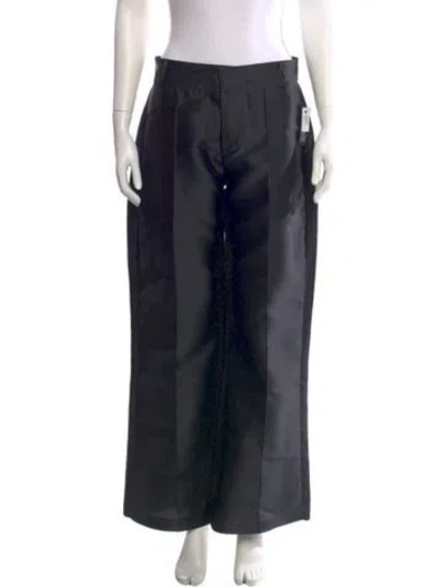 Pre-owned D'estree Printed Wide Leg Pants In Blue