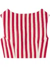 D'estree Richard Striped Crop Top In Red
