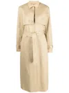 D'estree Rudolf Belted Trench Coat In Neutrals