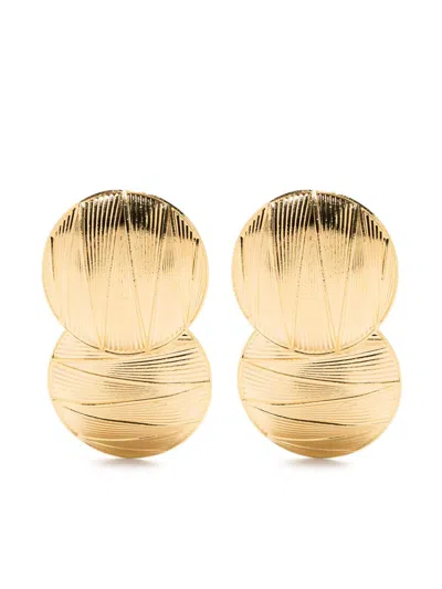 D'estree Destree Sonia Double Geometric Gold Tu Accessories In Grey