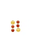 D'estree Sonia Double-stone Earrings In Brown