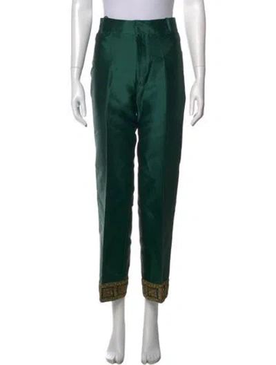 Pre-owned D'estree Straight Leg Pants In Green