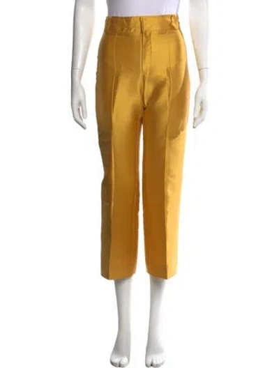 Pre-owned D'estree Straight Leg Pants In Yellow