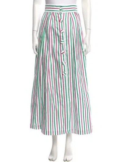 Pre-owned D'estree Striped Long Skirt In Multi