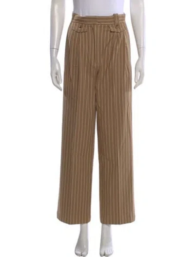 Pre-owned D'estree Striped Wide Leg Pants In Neutral