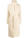 D'estree Tracey Belted Padded Coat In Neutrals