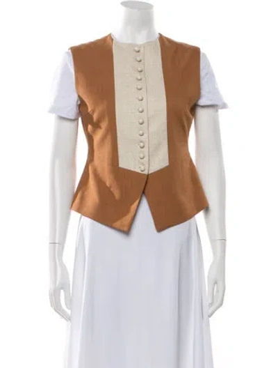Pre-owned D'estree Vest In Brown