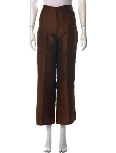 Pre-owned D'estree Wide Leg Pants In Brown