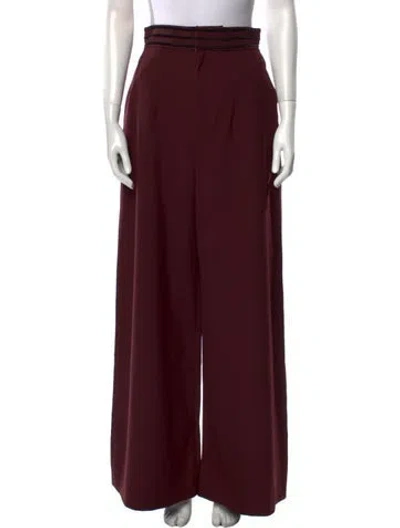 Pre-owned D'estree Wide Leg Pants In Burgundy