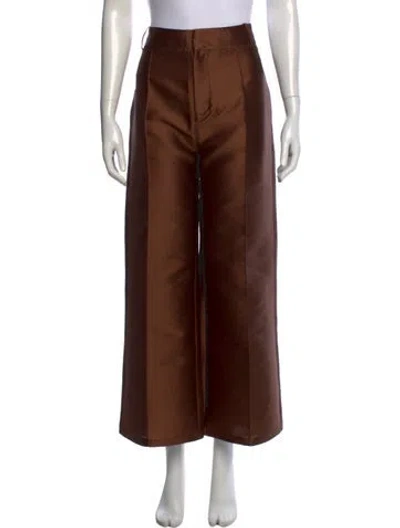 Pre-owned D'estree Wide Leg Pants W/ Tags In Brown