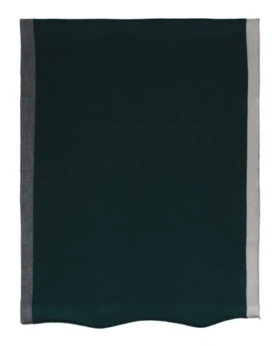 Pre-owned D'estree Women's  Pierre Wool Scarf In Dark Green